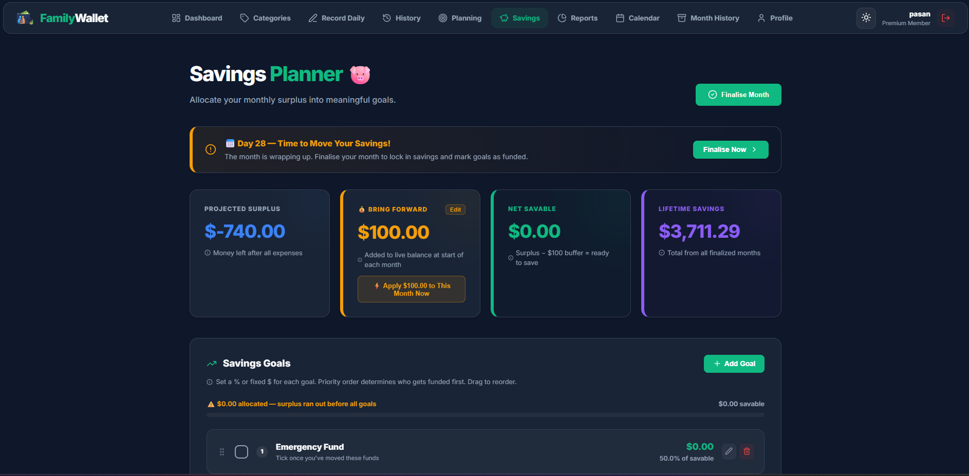 Savings Planner