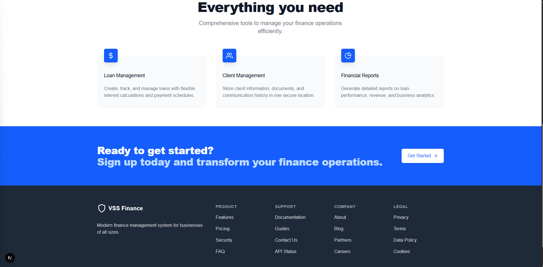 Features & Footer